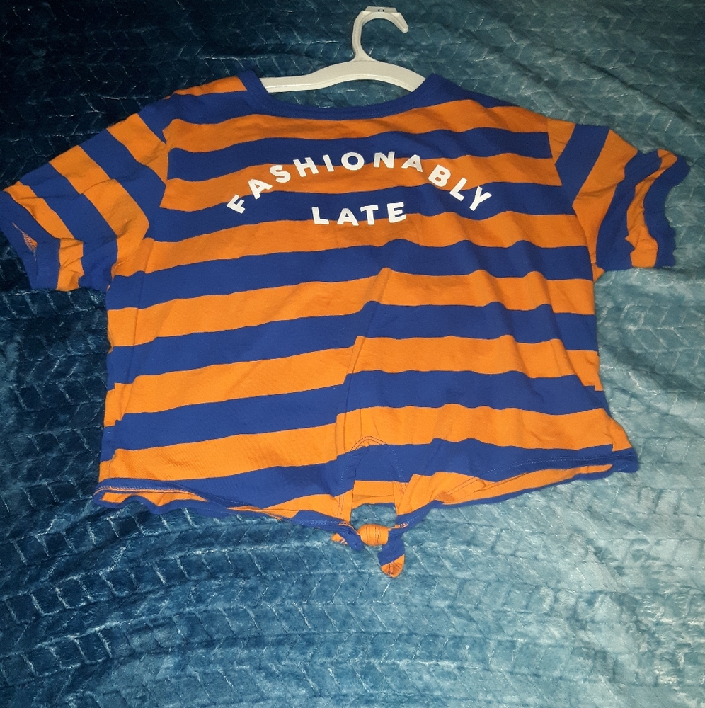Blue and Orange striped shirt